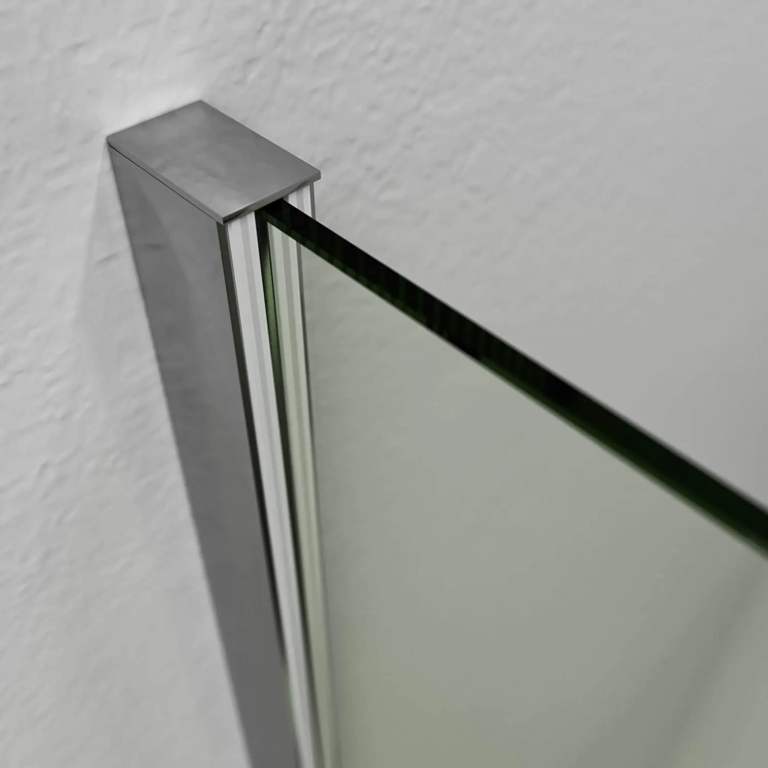 Parete doccia fissa ZEN Profilo cromato - Vetro 8 MM con trattamento anticalcare incluso - Braccio di fissaggio in acciaio inox. estensibile - immagine 4