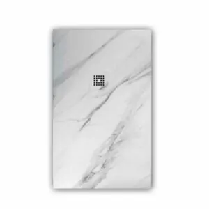 Piatto doccia in resina texture ardesia. Effetto su Marmo Calacatta e altre finiture – antiscivolo STONE 3D modern