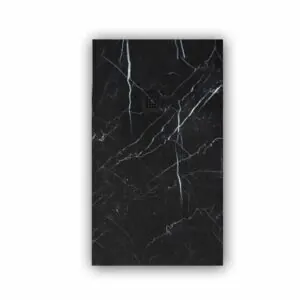 Piatto doccia in resina texture ardesia. Effetto Marmo Nero Marquina e altre finiture – STONE 3D moderno antiscivolo