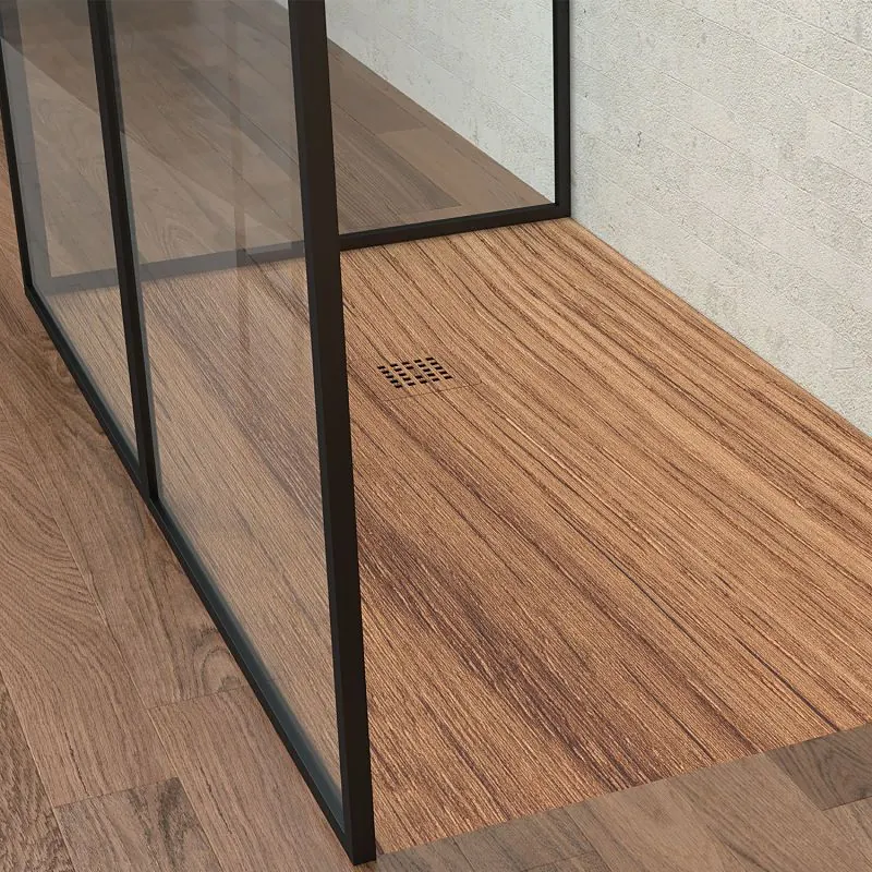 LINE Apparecchio doccia a soffitto con profili intelaiati a 3 sezioni – Vetro 4 MM con trattamento anticalcare incluso- Braccio di fissaggio in acciaio inox - immagine 4