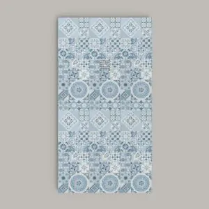Piatto doccia in resina texture ardesia. Effetto in Hydraulic Star Blue – antiscivolo STONE 3D modern