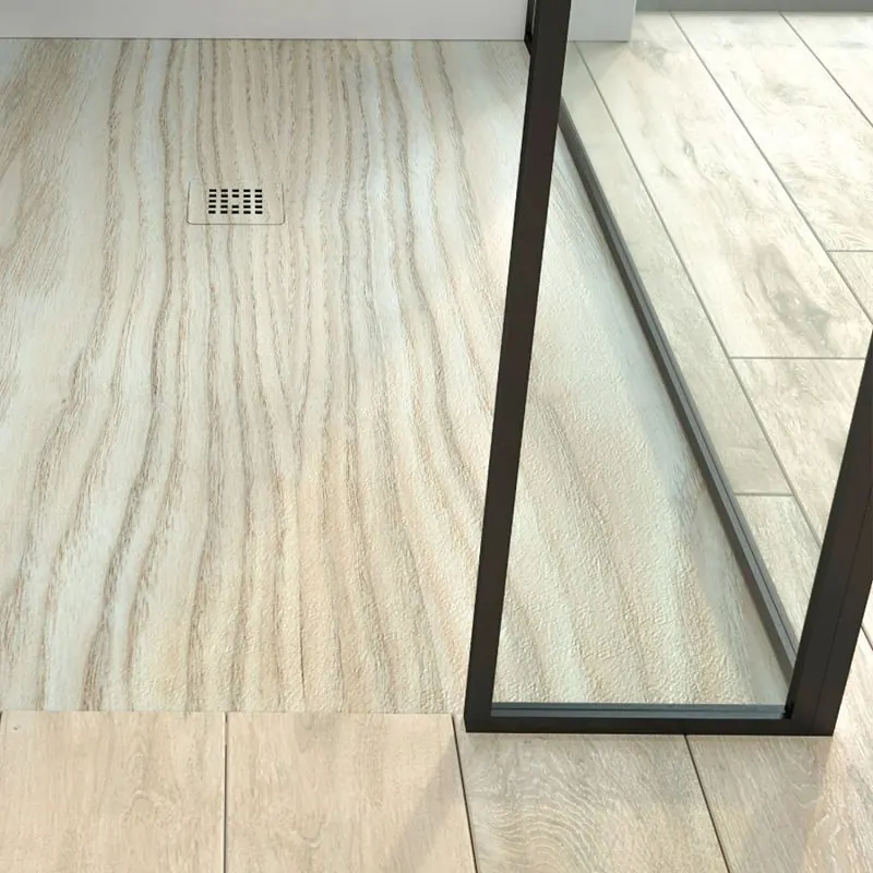 Parete doccia fissa su misura LINE con profili extra intelaiati 2 corpi - Vetro 4 MM con trattamento anticalcare incluso - Braccio di fissaggio in acciaio inox - immagine 4