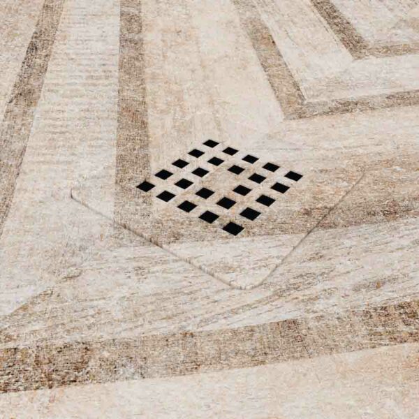 Piatto doccia in resina Art-Deco con texture ardesia Hall. Antiscivolo STONE 3D moderno - immagine 3