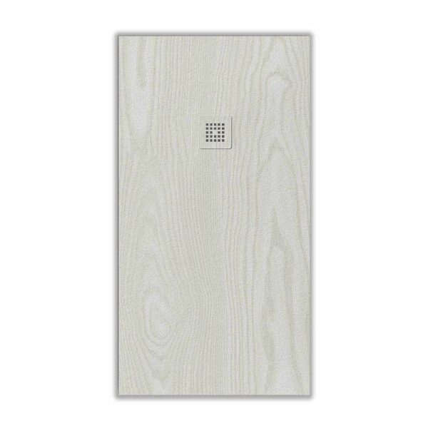 Piatto doccia in resina texture ardesia Finitura effetto legno rovere bianco – antiscivolo STONE 3D moderno