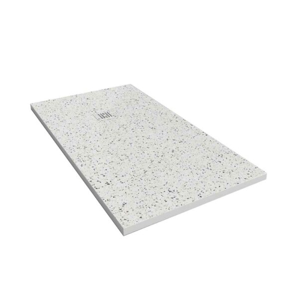 Piatto doccia in resina con texture ardesia, finitura effetto terrazzo Emperador e altri colori – antiscivolo STONE 3D modern - immagine 3